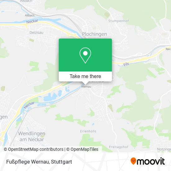 Карта Fußpflege Wernau