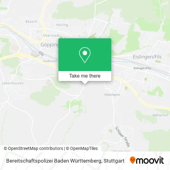 Карта Bereitschaftspolizei Baden Württemberg
