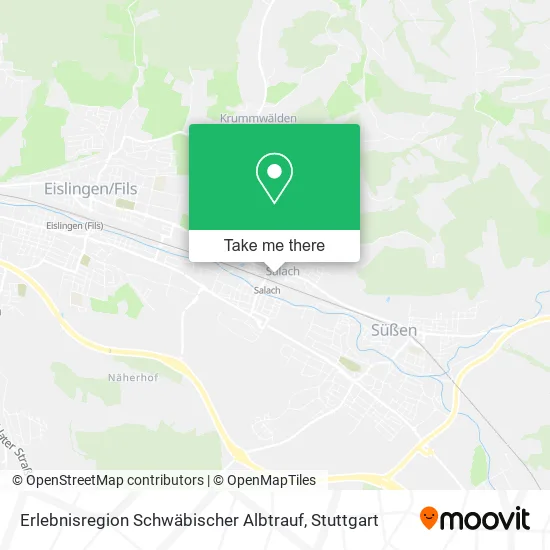 Карта Erlebnisregion Schwäbischer Albtrauf