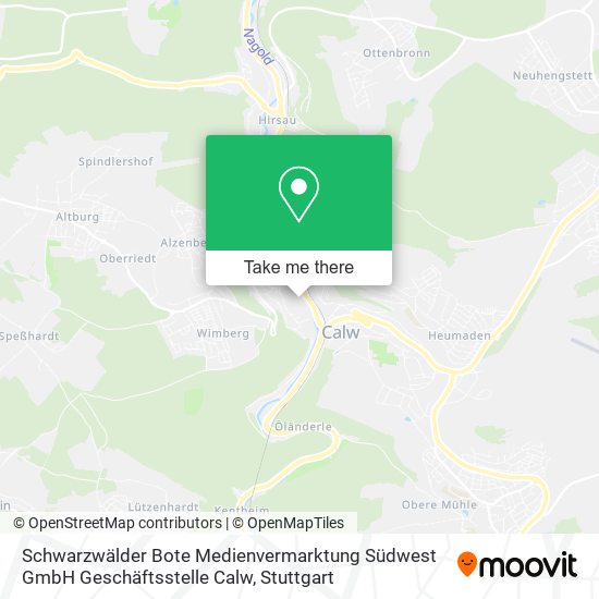 Schwarzwälder Bote Medienvermarktung Südwest GmbH Geschäftsstelle Calw map