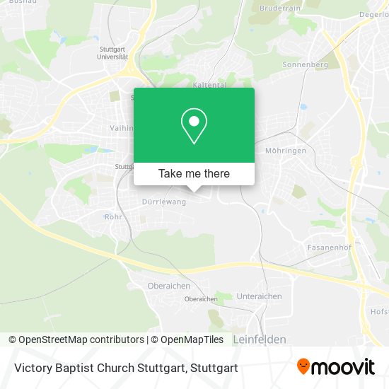 Victory Baptist Church Stuttgart map