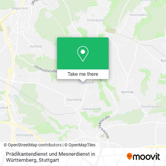 Prädikantendienst und Mesnerdienst in Württemberg map