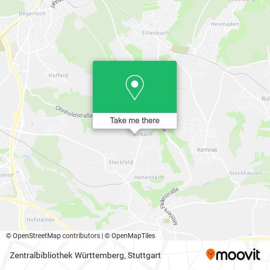 Карта Zentralbibliothek Württemberg