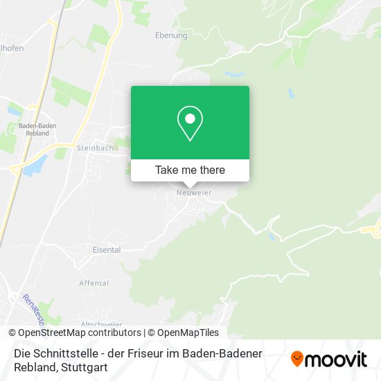 Карта Die Schnittstelle - der Friseur im Baden-Badener Rebland