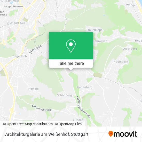 Карта Architekturgalerie am Weißenhof