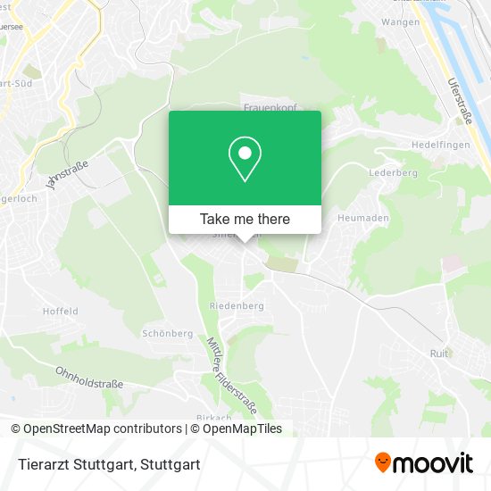 Карта Tierarzt Stuttgart