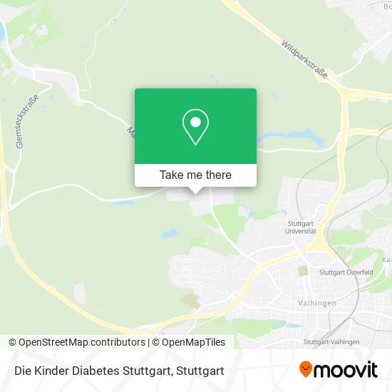 Карта Die Kinder Diabetes Stuttgart