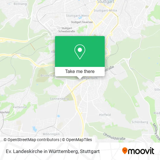 Карта Ev. Landeskirche in Württemberg