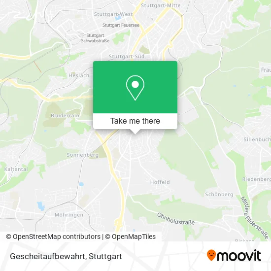 Карта Gescheitaufbewahrt