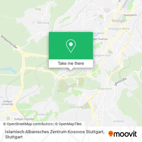 Карта Islamisch-Albanisches Zentrum Kosovos Stuttgart
