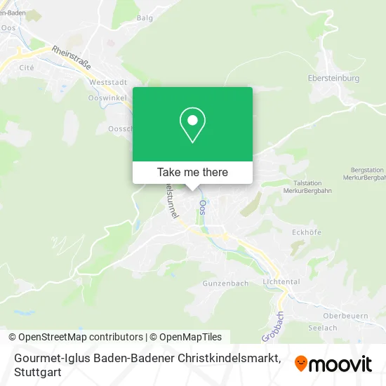 Карта Gourmet-Iglus Baden-Badener Christkindelsmarkt
