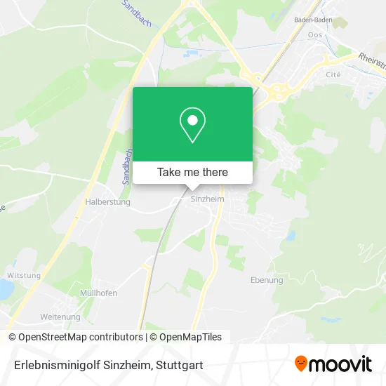 Карта Erlebnisminigolf Sinzheim