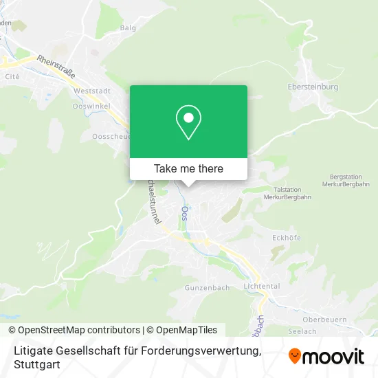 Карта Litigate Gesellschaft für Forderungsverwertung