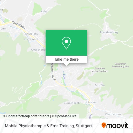 Mobile Physiotherapie & Ems Training map