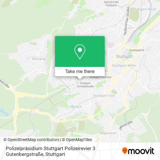 Polizeipräsidium Stuttgart Polizeirevier 3 Gutenbergstraße map