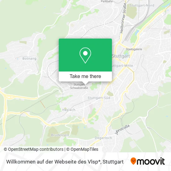 Карта Willkommen auf der Webseite des Vlsp*