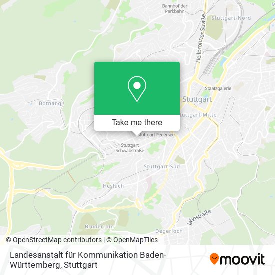 Landesanstalt für Kommunikation Baden-Württemberg map