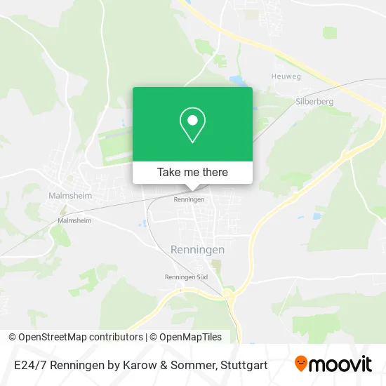 Карта E24 / 7 Renningen by Karow & Sommer