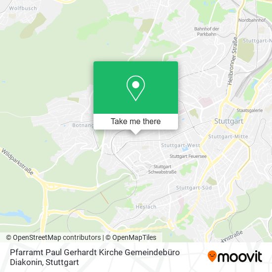 Pfarramt Paul Gerhardt Kirche Gemeindebüro Diakonin map