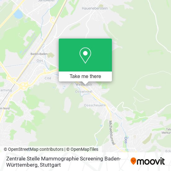 Zentrale Stelle Mammographie Screening Baden-Württemberg map