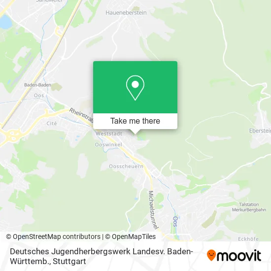 Карта Deutsches Jugendherbergswerk Landesv. Baden-Württemb.