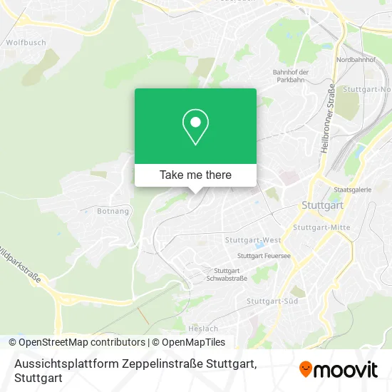 Карта Aussichtsplattform Zeppelinstraße Stuttgart