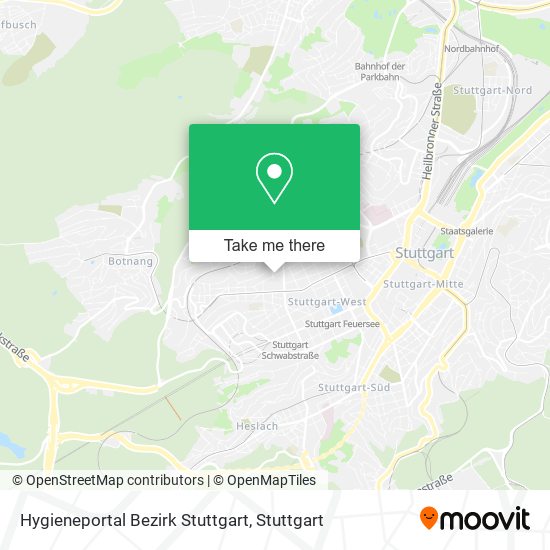 Hygieneportal Bezirk Stuttgart map