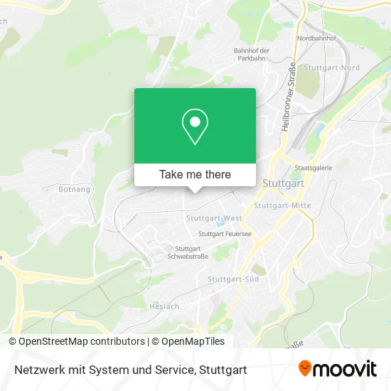 Карта Netzwerk mit System und Service