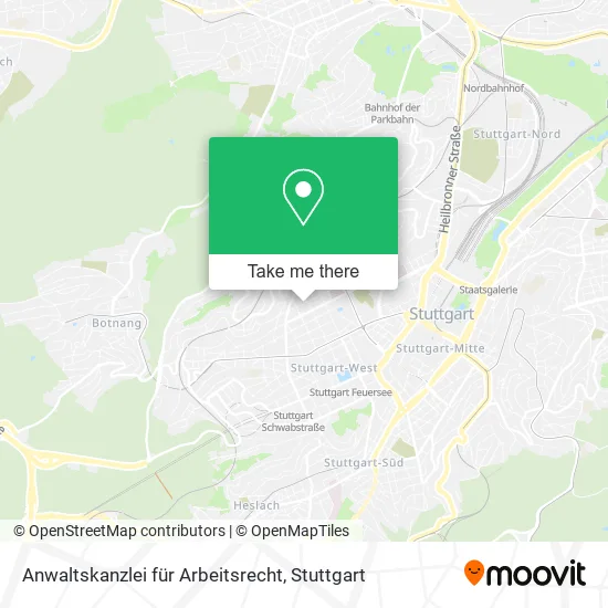 Карта Anwaltskanzlei für Arbeitsrecht
