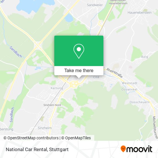 National Car Rental map