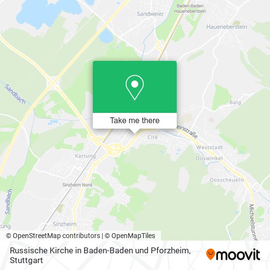 Russische Kirche in Baden-Baden und Pforzheim map
