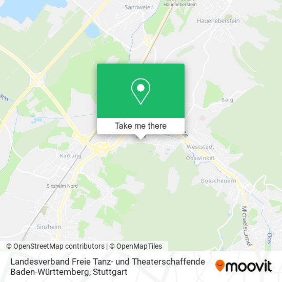 Landesverband Freie Tanz- und Theaterschaffende Baden-Württemberg map