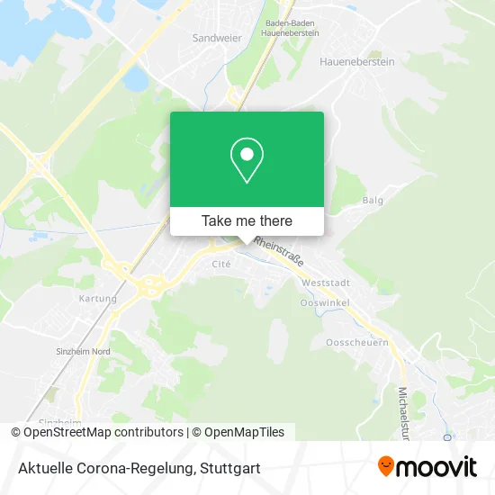 Карта Aktuelle Corona-Regelung