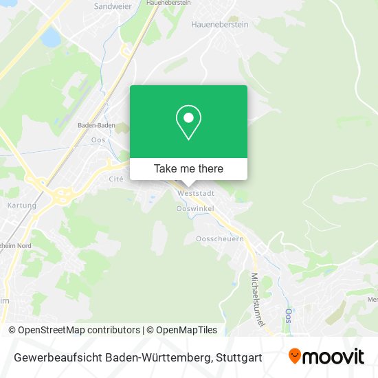 Карта Gewerbeaufsicht Baden-Württemberg