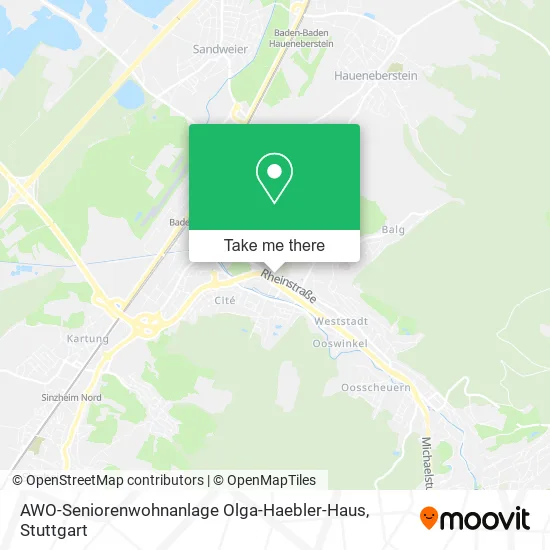 Карта AWO-Seniorenwohnanlage Olga-Haebler-Haus