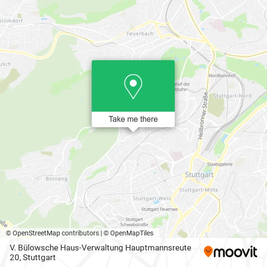 Карта V. Bülowsche Haus-Verwaltung Hauptmannsreute 20