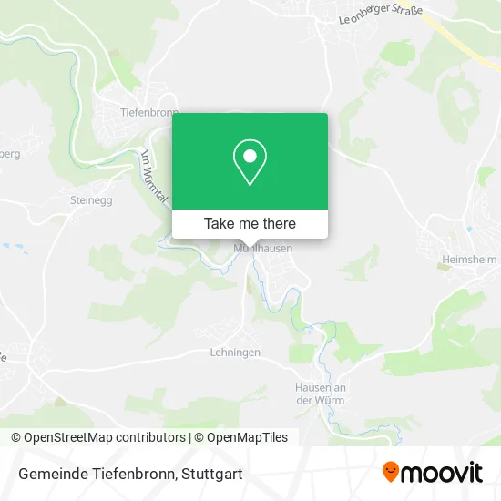 Карта Gemeinde Tiefenbronn