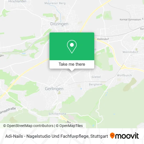 Карта Adi-Nails - Nagelstudio Und Fachfuvpflege