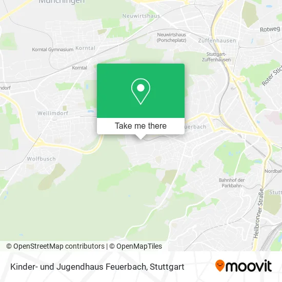 Карта Kinder- und Jugendhaus Feuerbach
