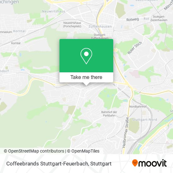 Coffeebrands Stuttgart-Feuerbach map