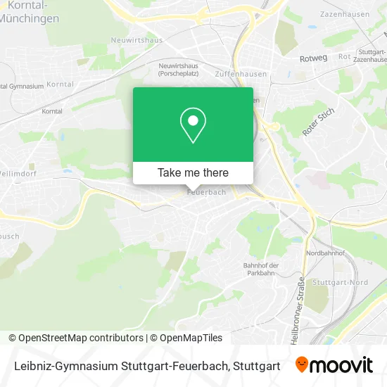 Карта Leibniz-Gymnasium Stuttgart-Feuerbach