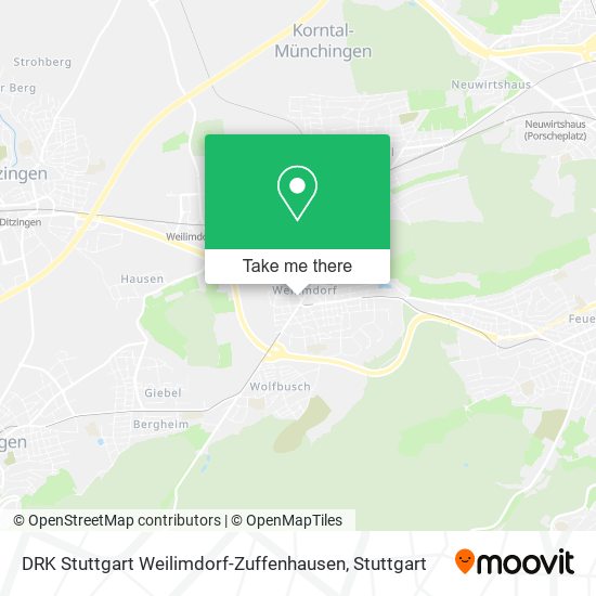 Карта DRK Stuttgart Weilimdorf-Zuffenhausen