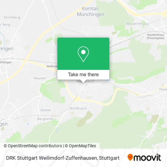 Карта DRK Stuttgart Weilimdorf-Zuffenhausen