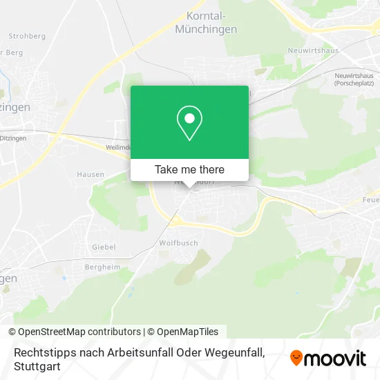 Карта Rechtstipps nach Arbeitsunfall Oder Wegeunfall