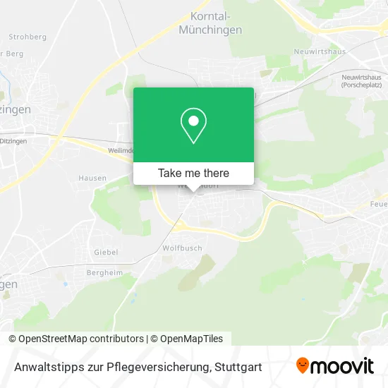 Карта Anwaltstipps zur Pflegeversicherung