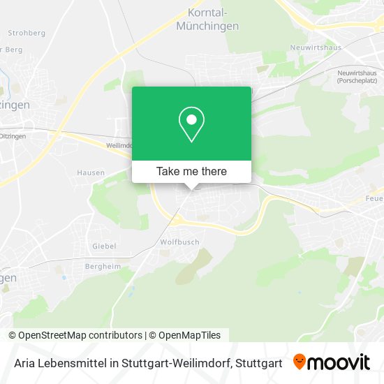 Карта Aria Lebensmittel in Stuttgart-Weilimdorf