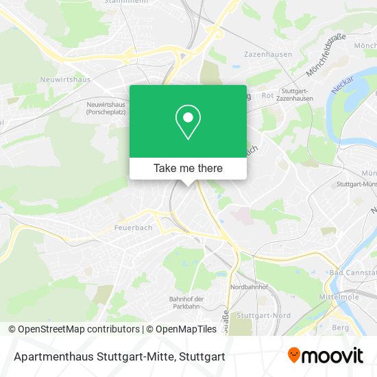 Карта Apartmenthaus Stuttgart-Mitte