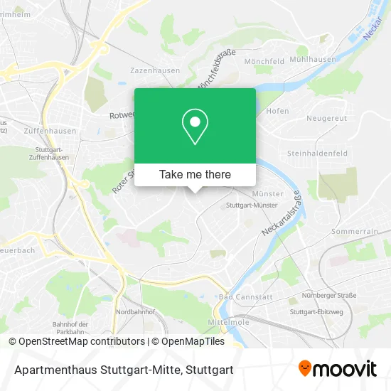 Карта Apartmenthaus Stuttgart-Mitte