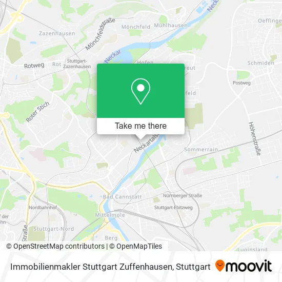 Карта Immobilienmakler Stuttgart Zuffenhausen