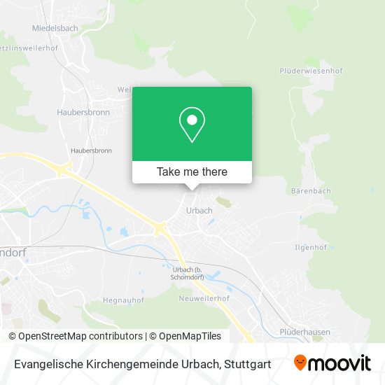 Карта Evangelische Kirchengemeinde Urbach